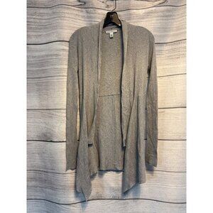 Cotton By Autumn Cashmere Open Front Ribbed Cardigan Sweater Size S